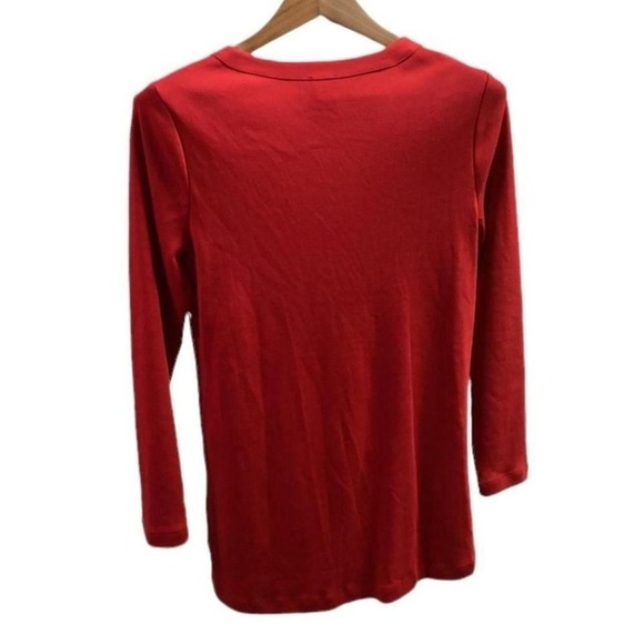 Chico's fabulously red 100% pima cotton tunic size 4 - Picture 6 of 7